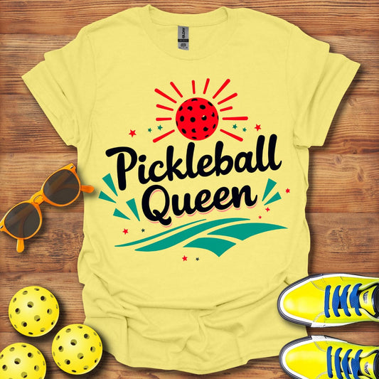 Pickleball Queen Red Sun T-Shirt