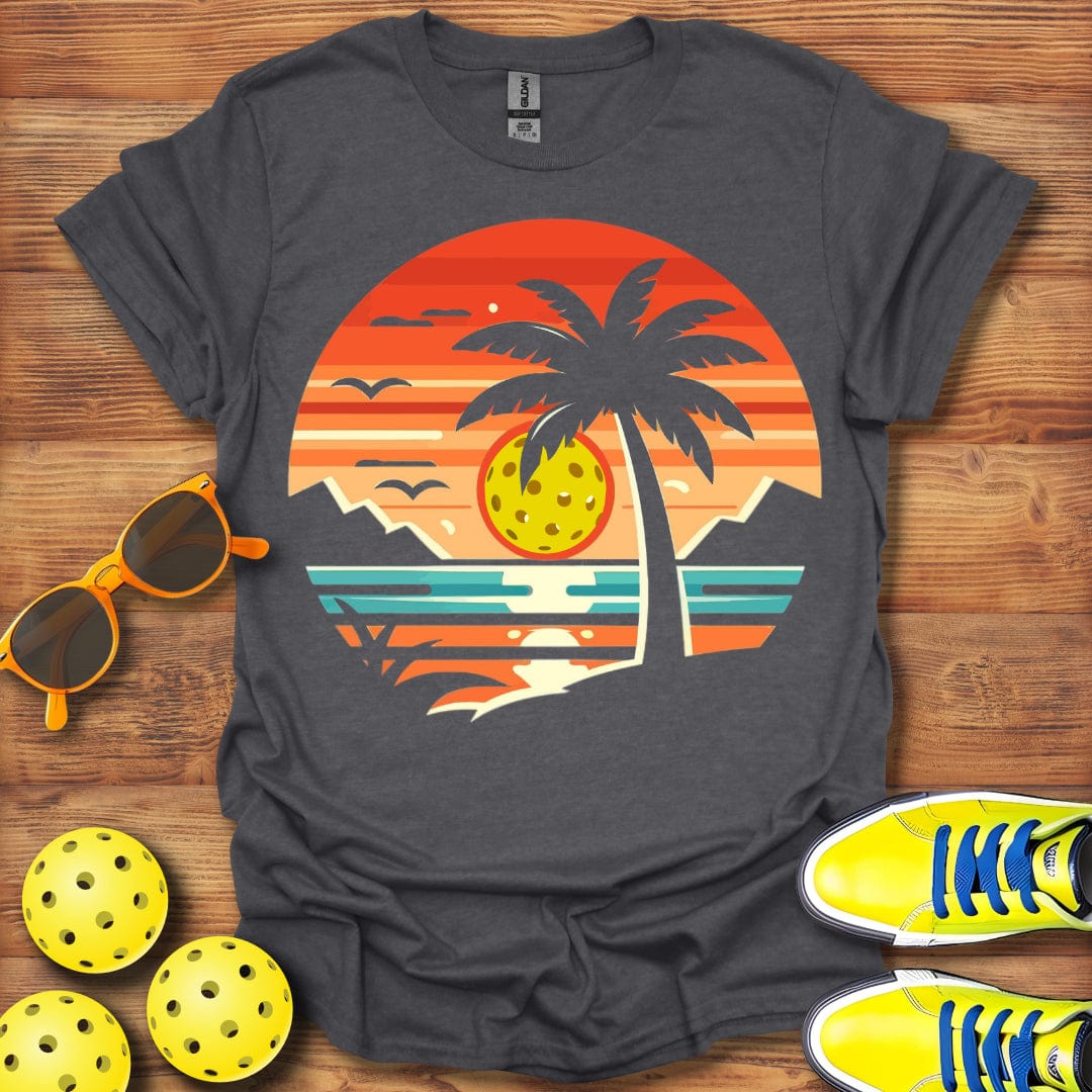 Pickleball Tropical Sunset T-Shirt