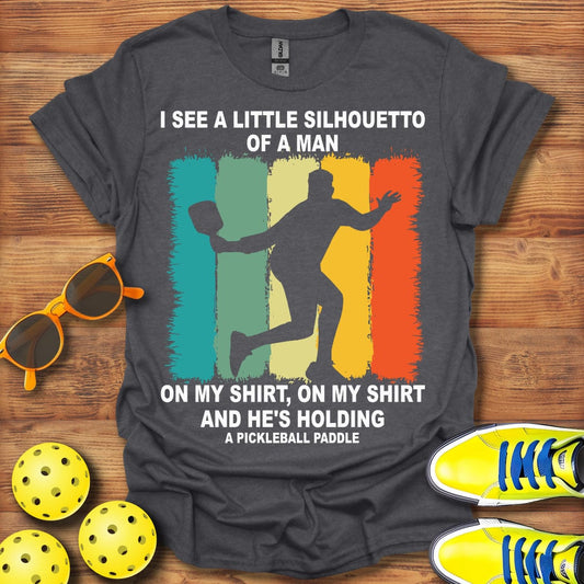 Silhouetto of a Man Pickleball T-Shirt