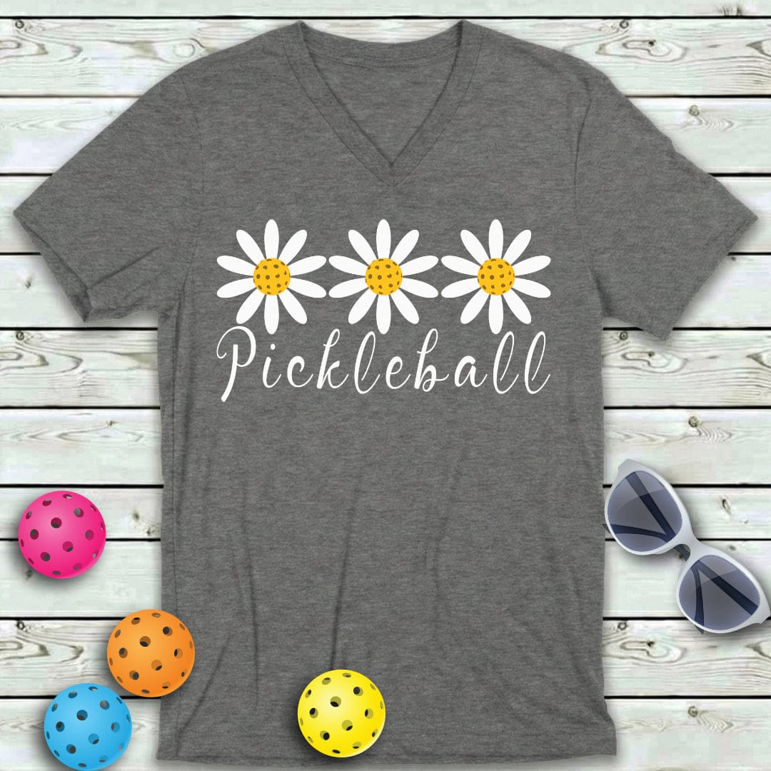 Daisy Pickleball Unisex V-Neck Tee