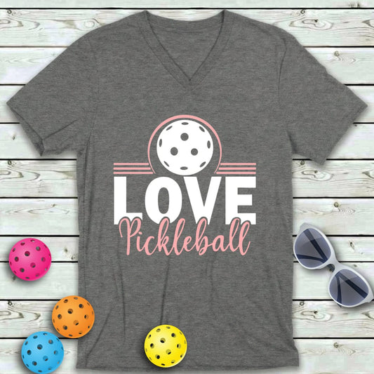 Love Pickleball  V-Neck Tee