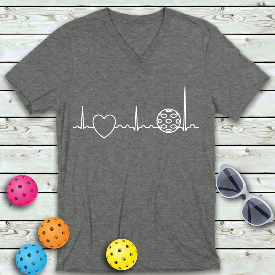 Heartbeat of Pickleball V-Neck Tee