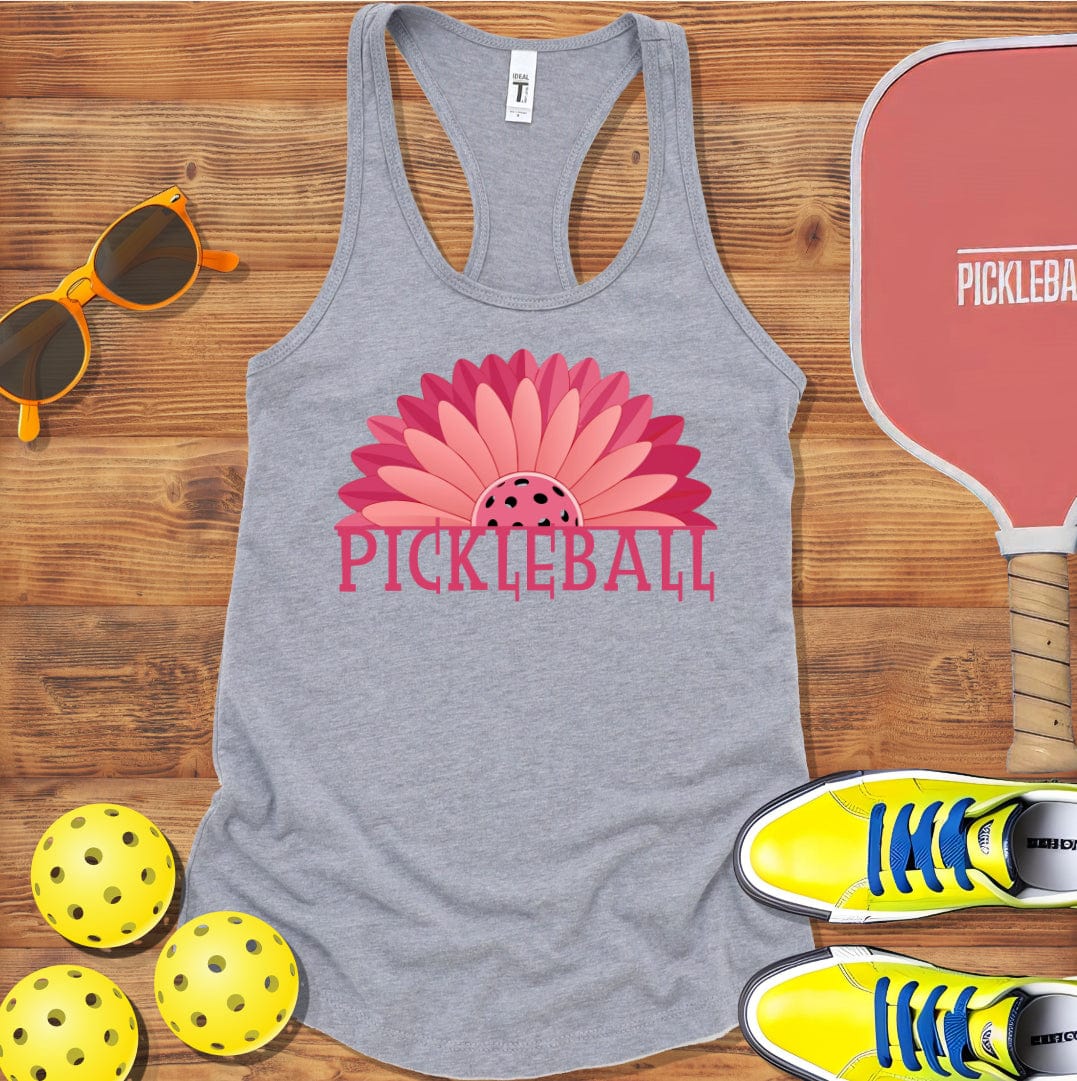 Gerbera Floral Pickleball  Racerback Tank Top