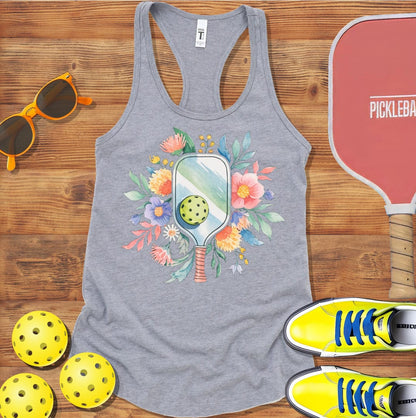 Floral Paddle Racerback Tank Top