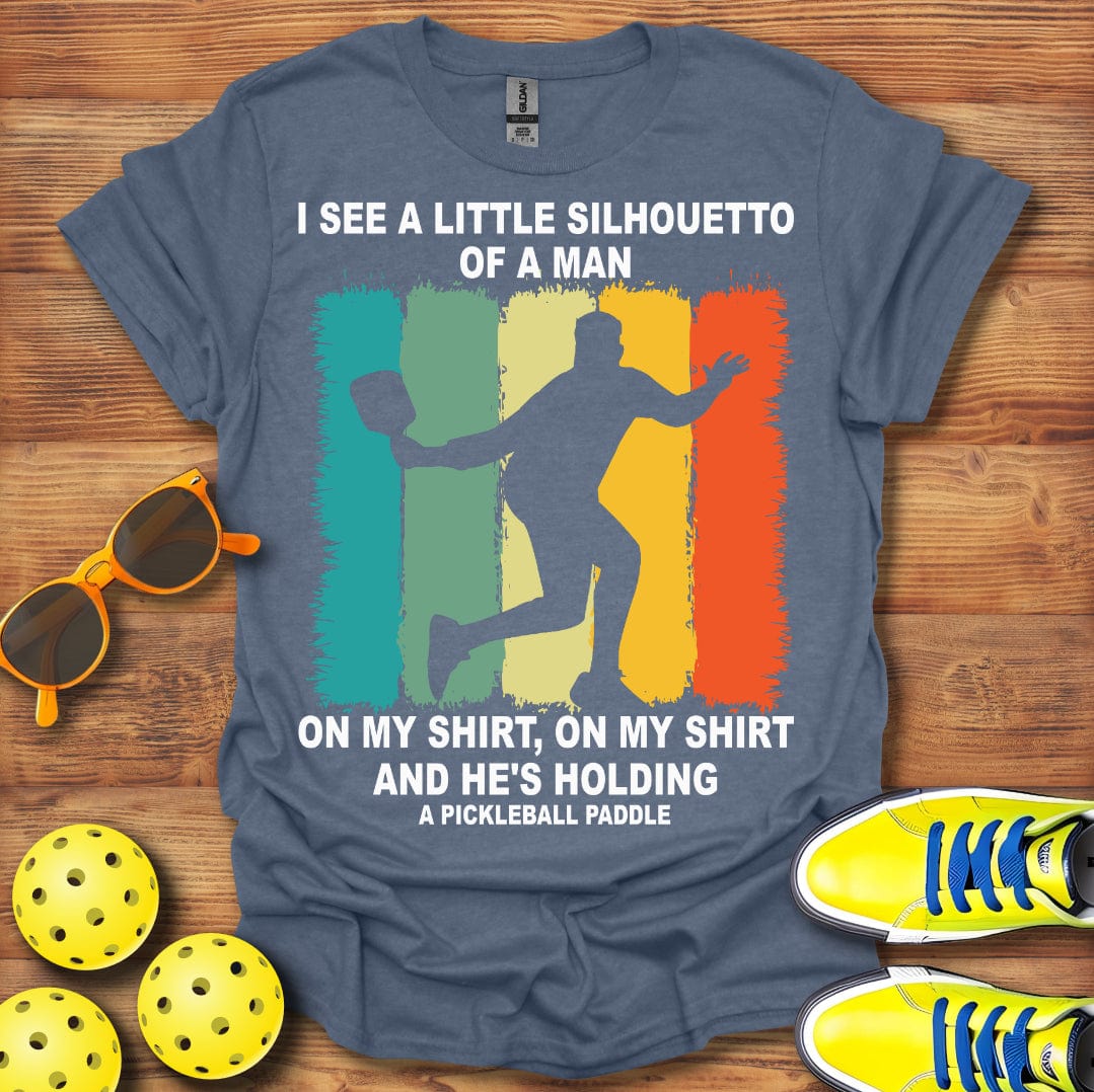 Silhouetto of a Man Pickleball T-Shirt