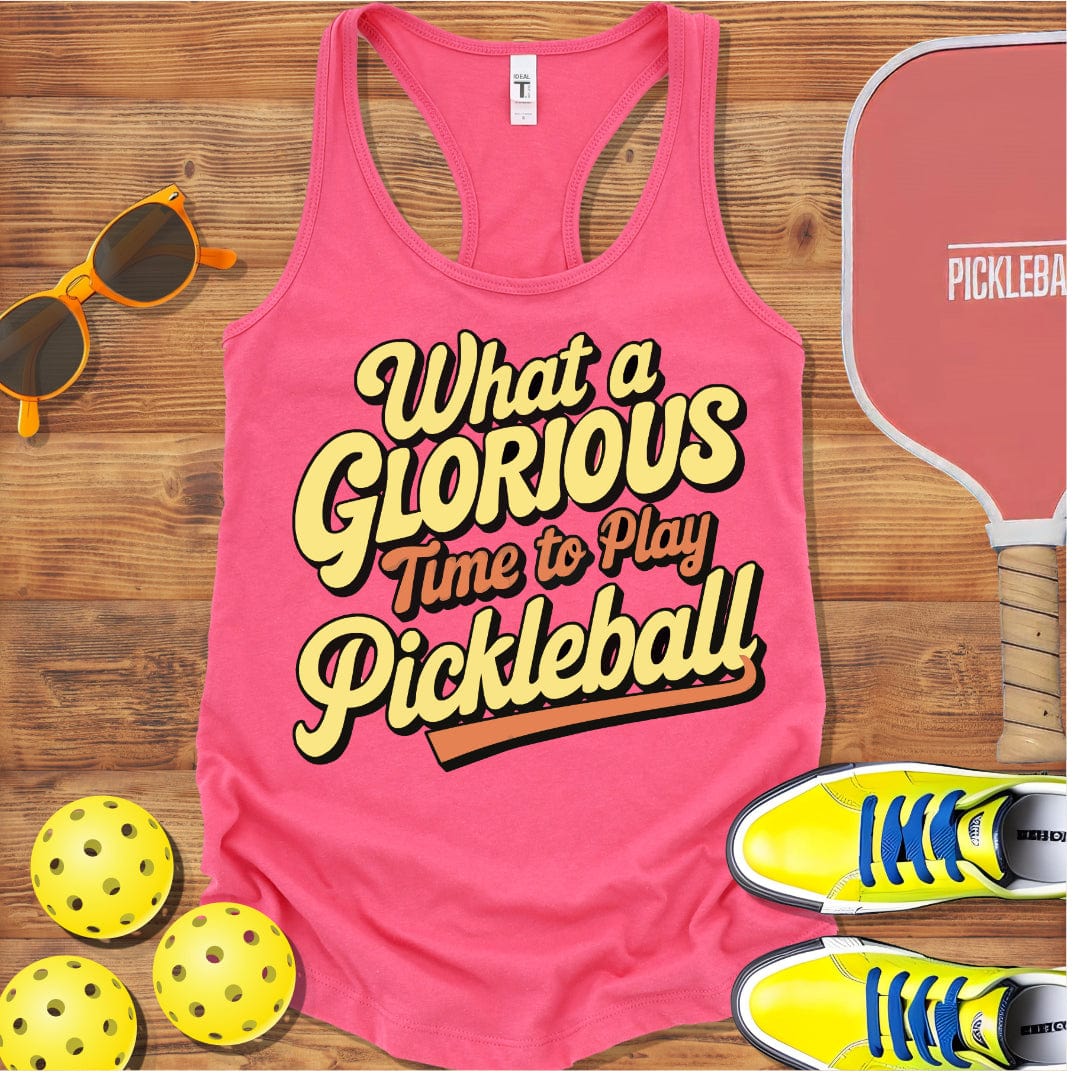 Pickleball Glorious Time Racerback Tank Top