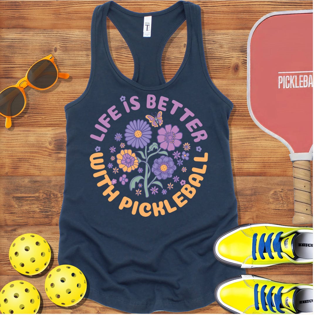 Life is Better Pickleball Racerback Tank Top