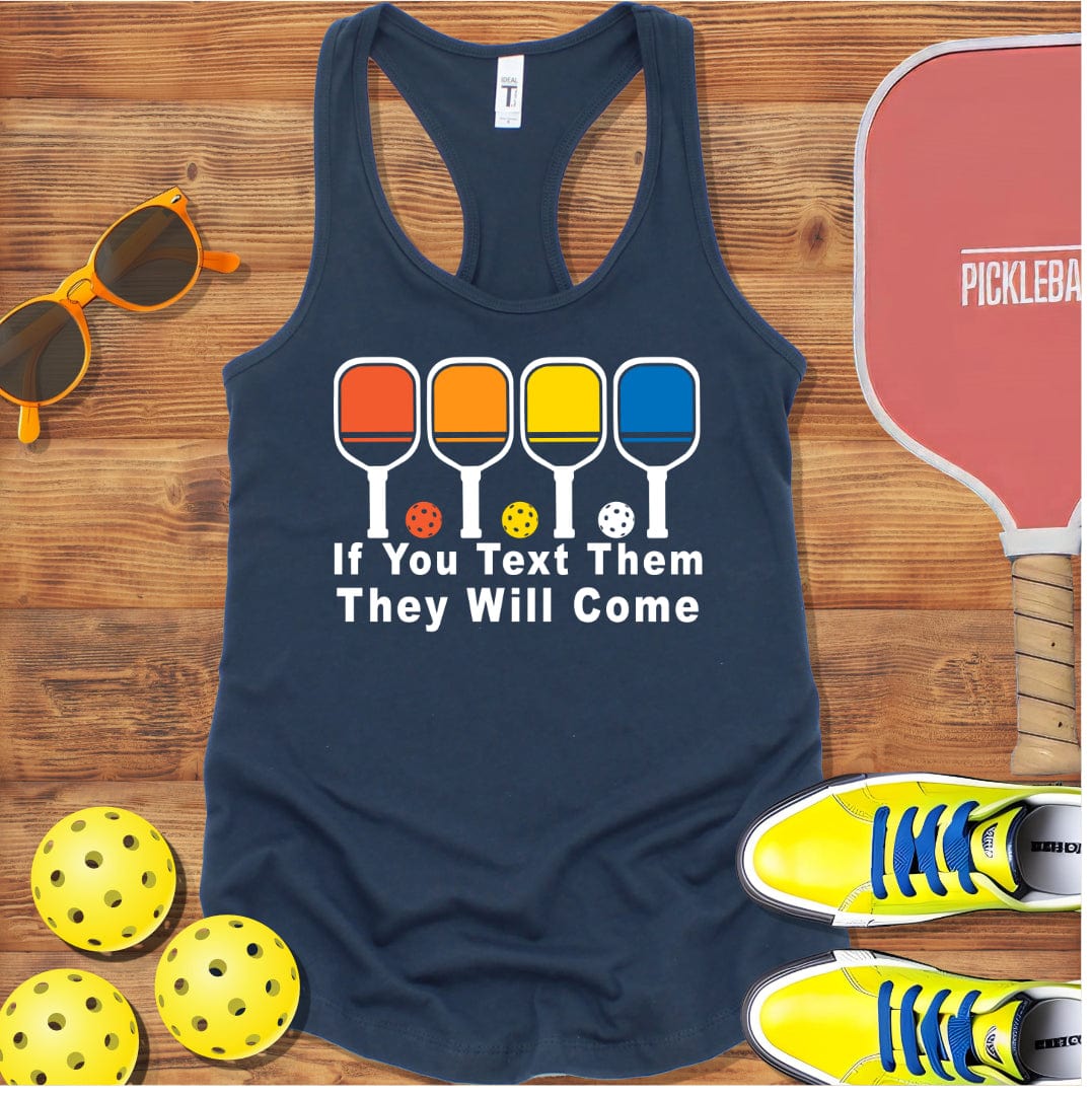 Text Them Pickleball Racerback Tank Top