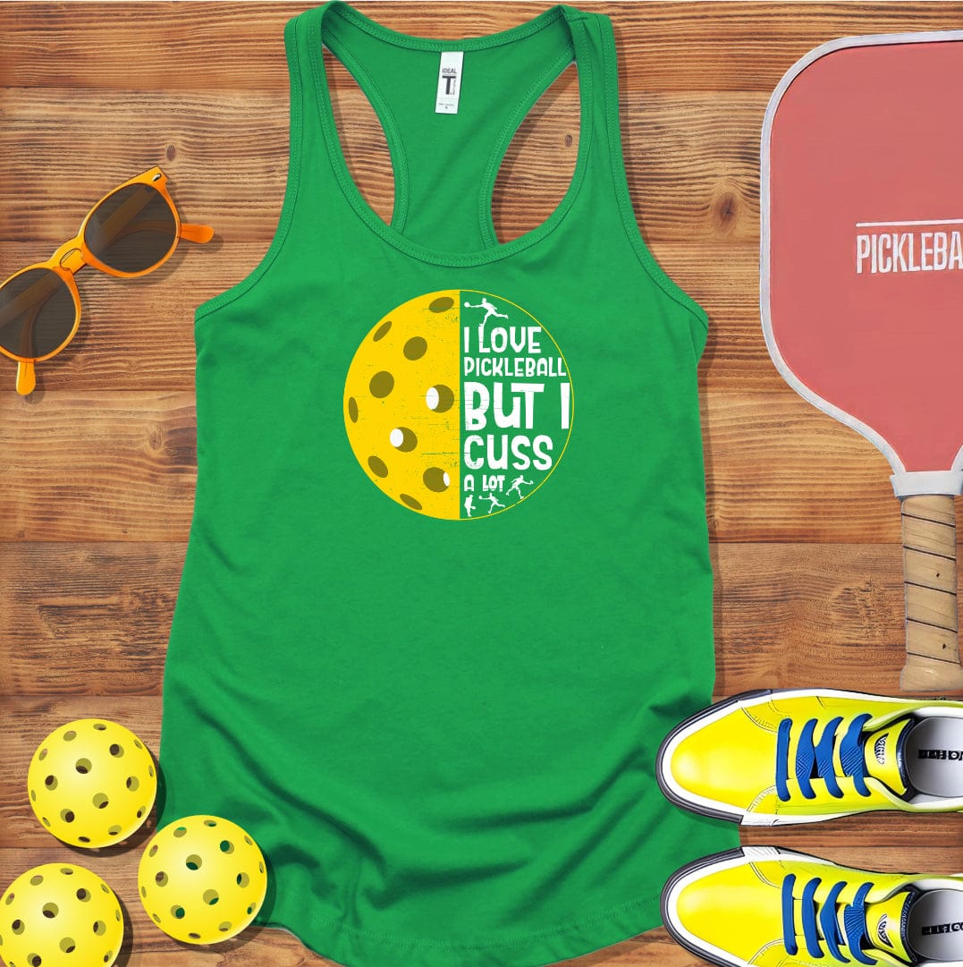 Pickleball and Cussing Racerback Tank Top