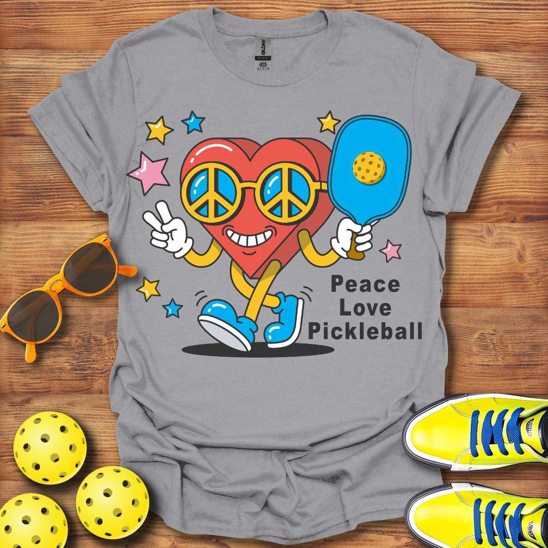 Heart Peace Love Pickleball T-Shirt