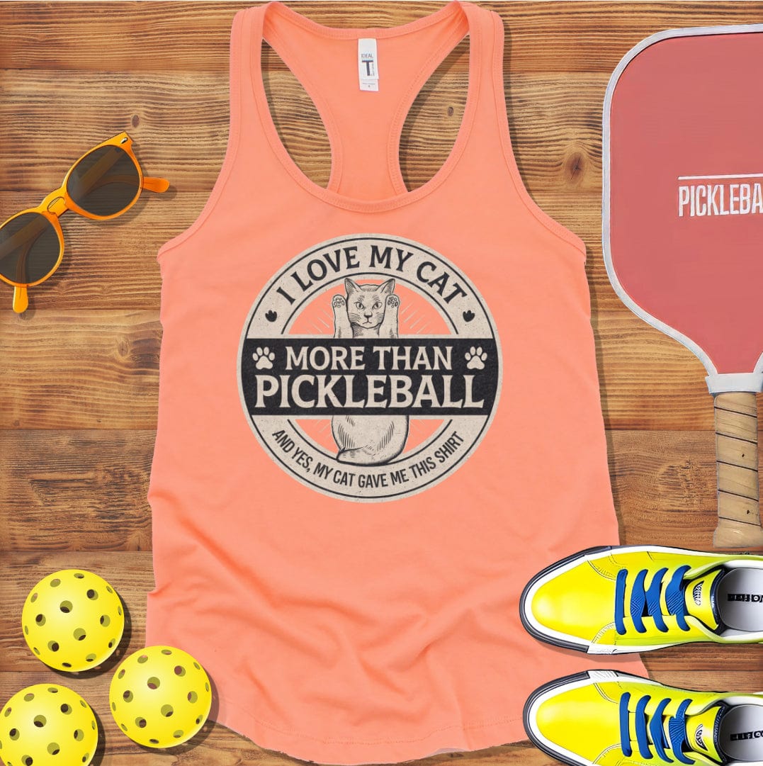Love My Cat Pickleball Racerback Tank Top