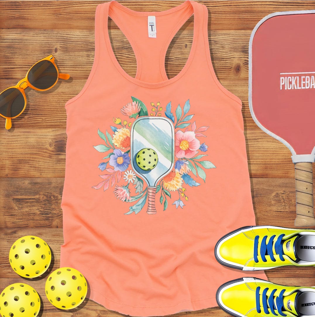 Floral Paddle Racerback Tank Top