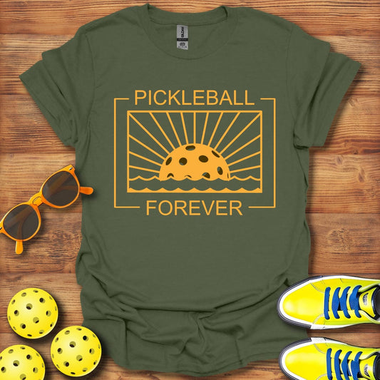 Pickleball Forever Sunset T-Shirt
