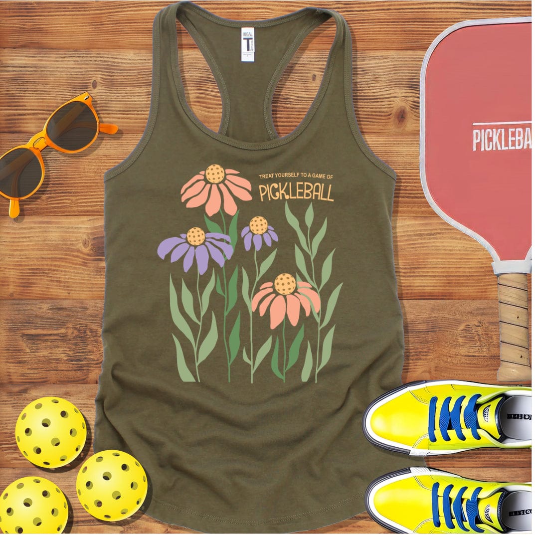 Treat Yourself to Pickleball  Racerback Tank Top
