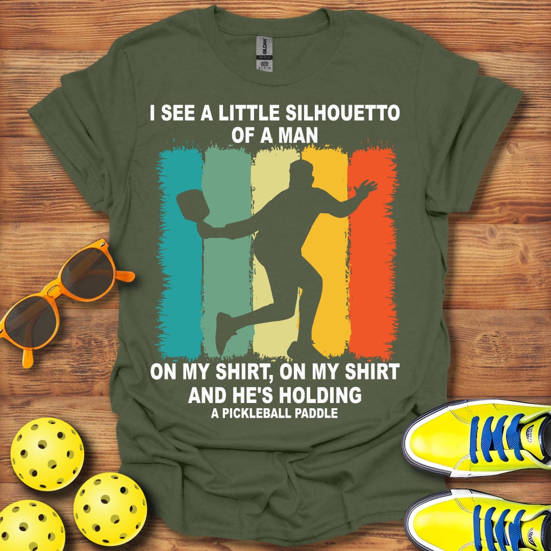 Silhouetto of a Man Pickleball T-Shirt