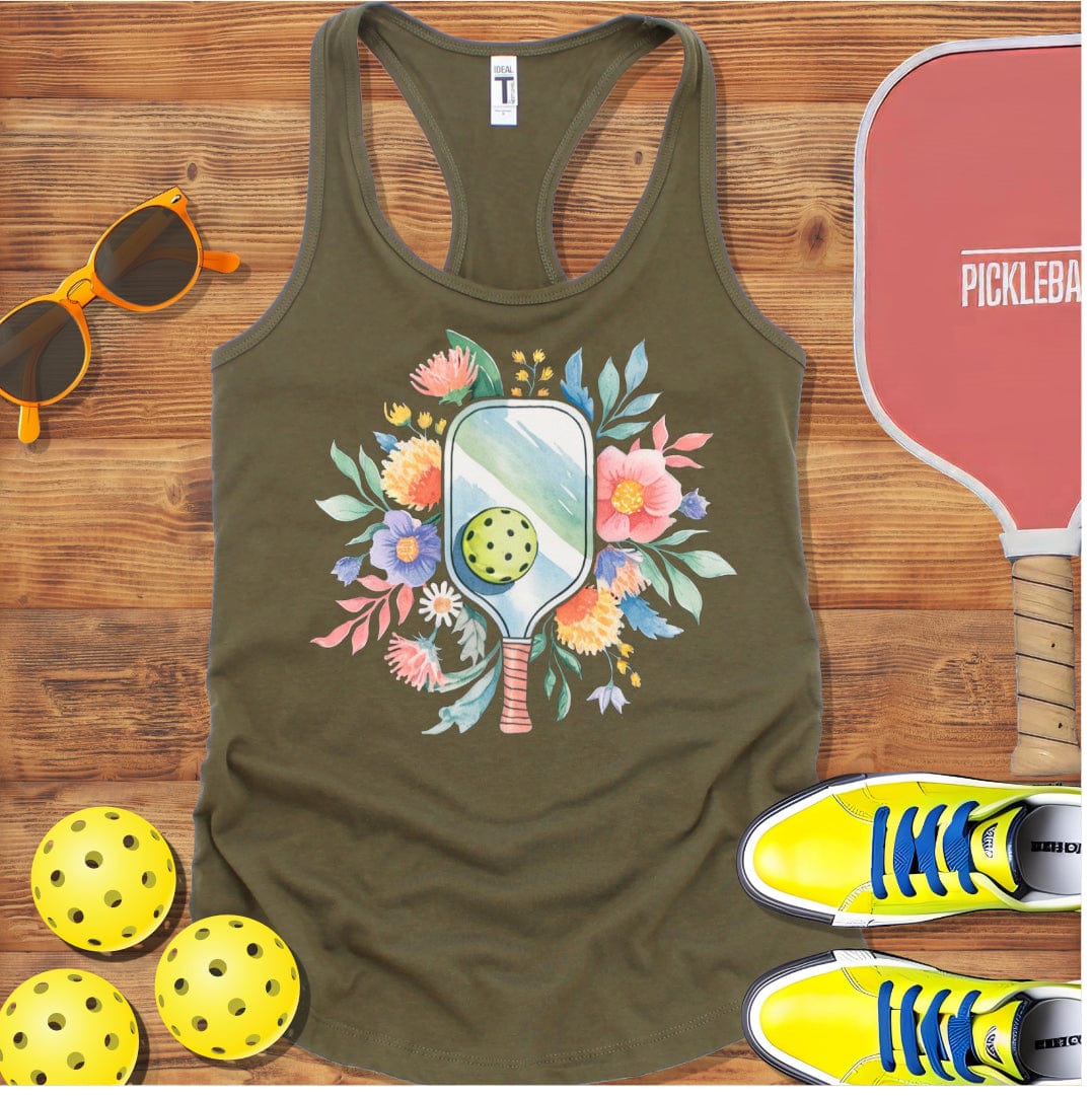 Floral Paddle Racerback Tank Top