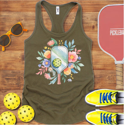 Floral Paddle Racerback Tank Top
