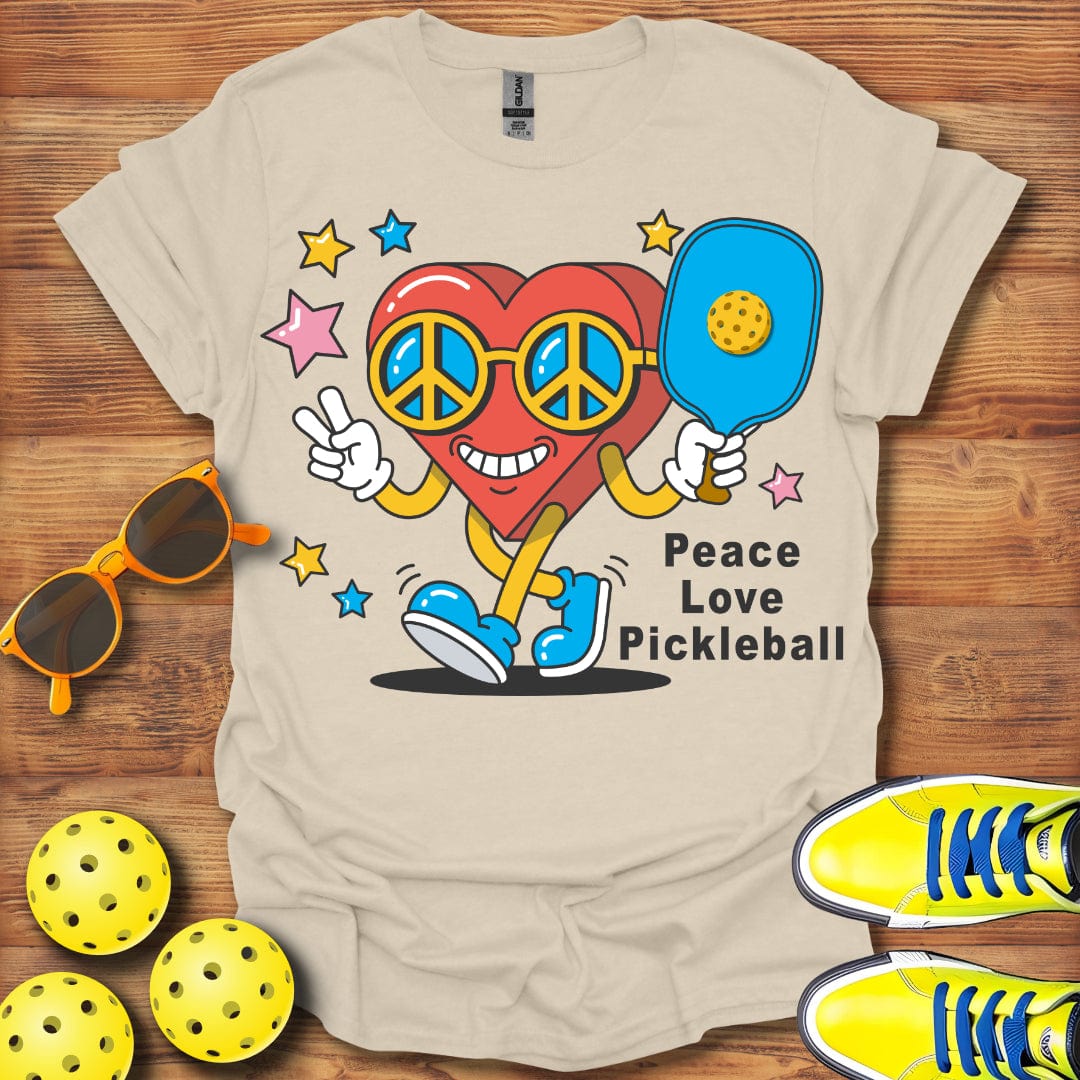 Heart Peace Love Pickleball T-Shirt