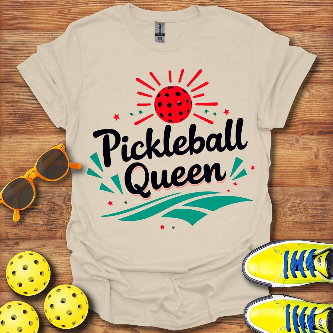 Pickleball Queen Red Sun T-Shirt