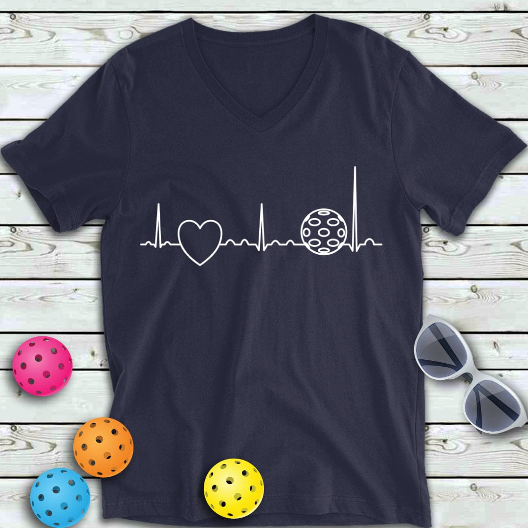 Heartbeat of Pickleball V-Neck Tee