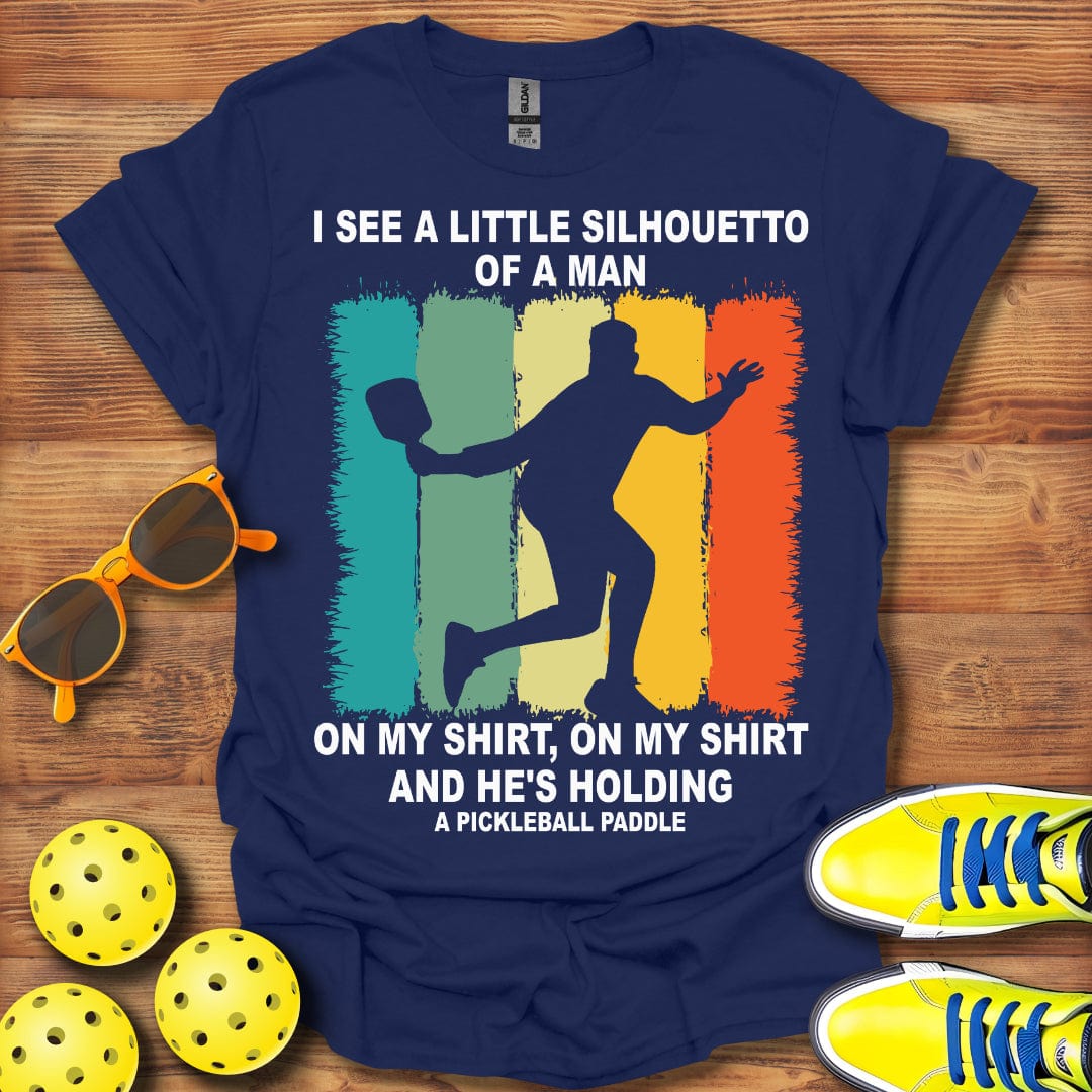 Silhouetto of a Man Pickleball T-Shirt