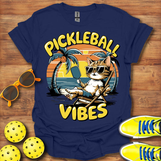 Pickleball Vibes Cat T-Shirt