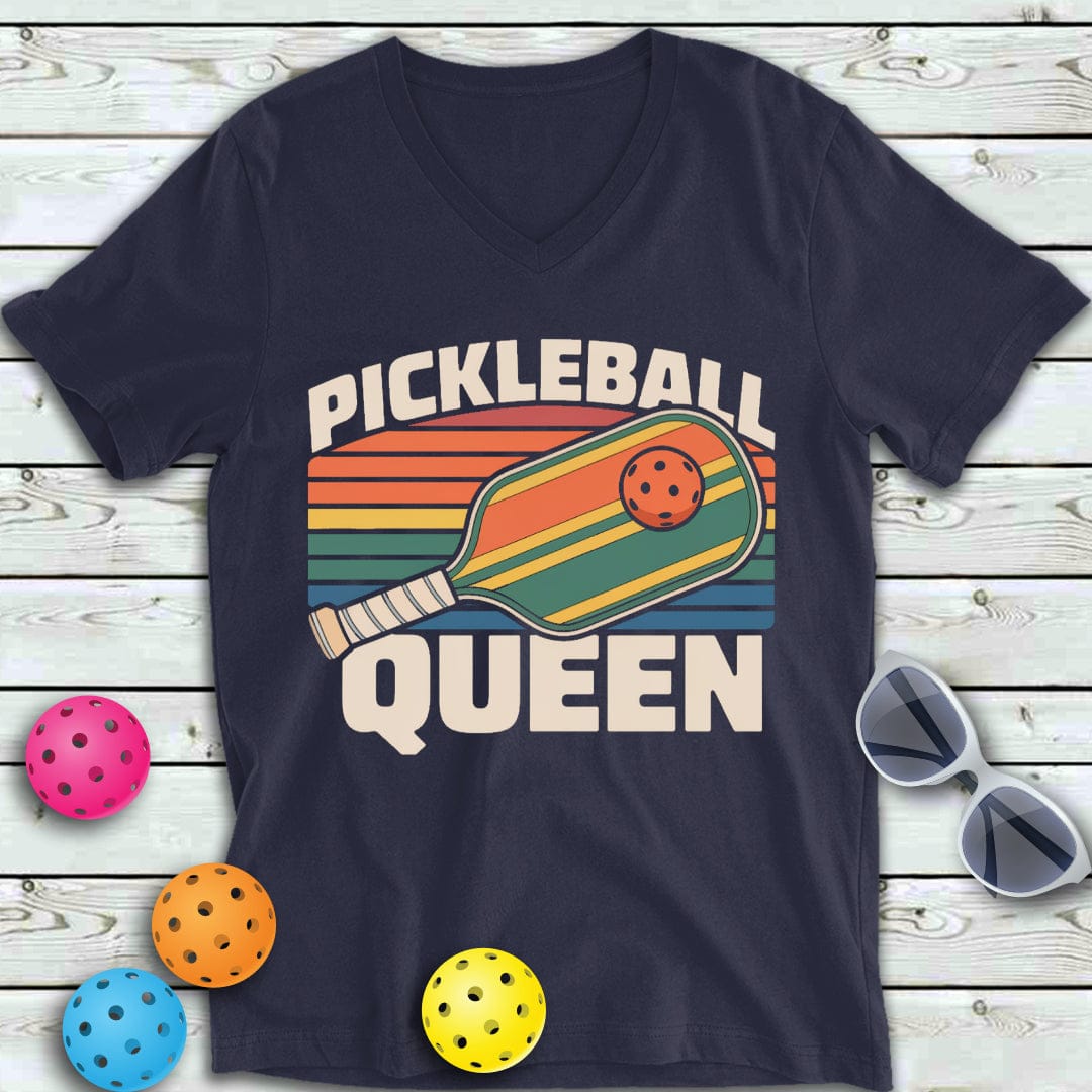 Pickleball Queen V-Neck Tee