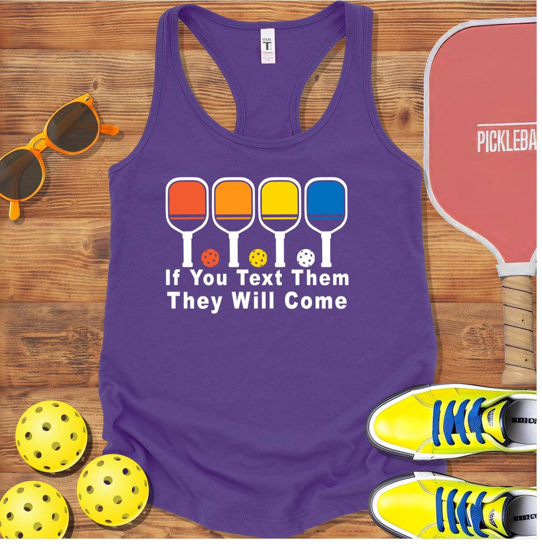 Text Them Pickleball Racerback Tank Top