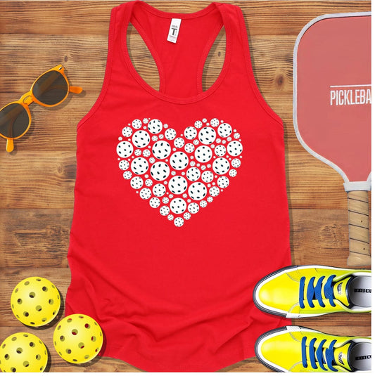 Heart of Pickleball  Racerback Tank Top