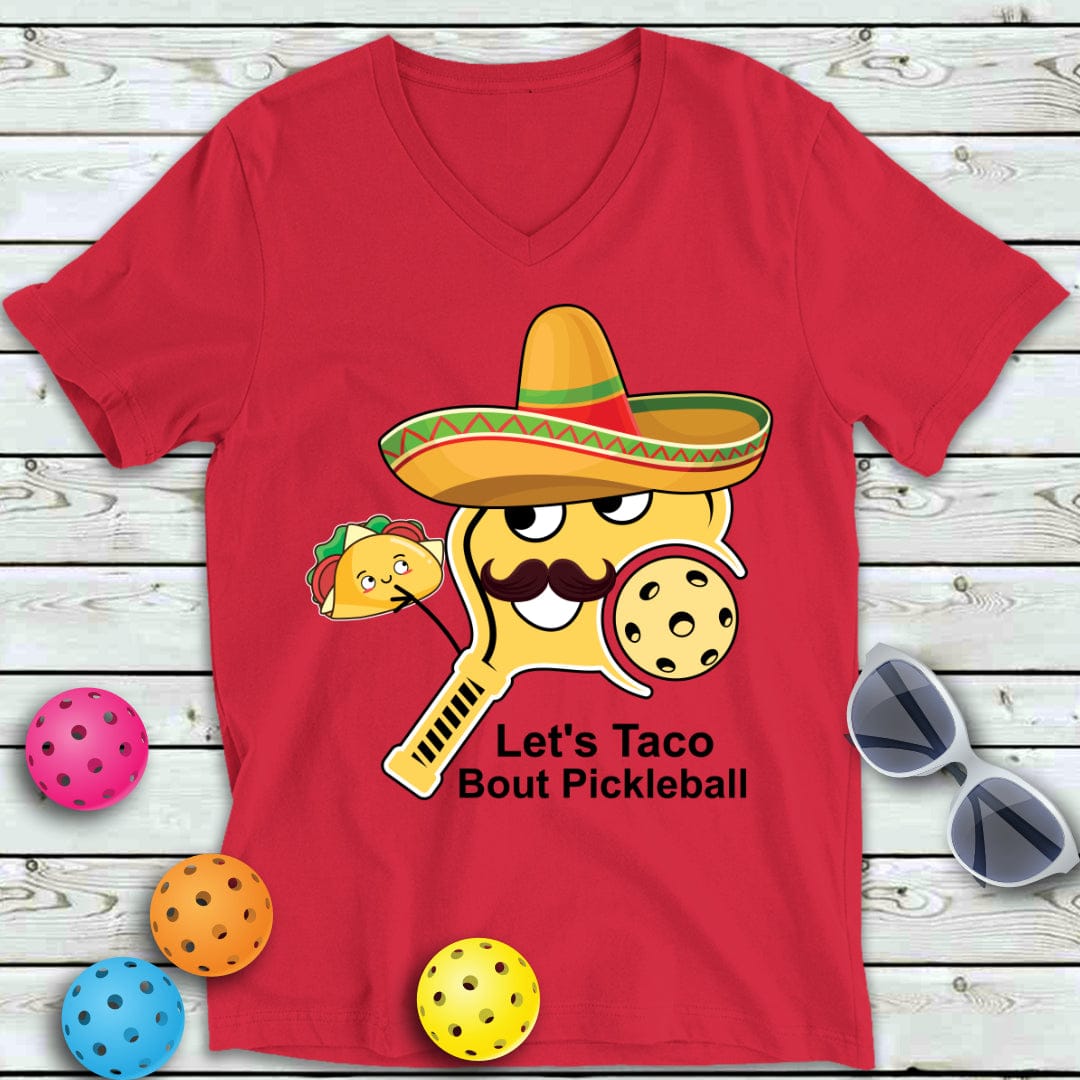 Let's Taco Bout Pickleball V-Neck Tee