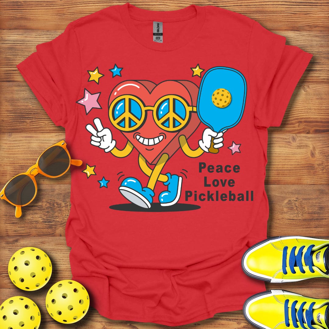 Heart Peace Love Pickleball T-Shirt