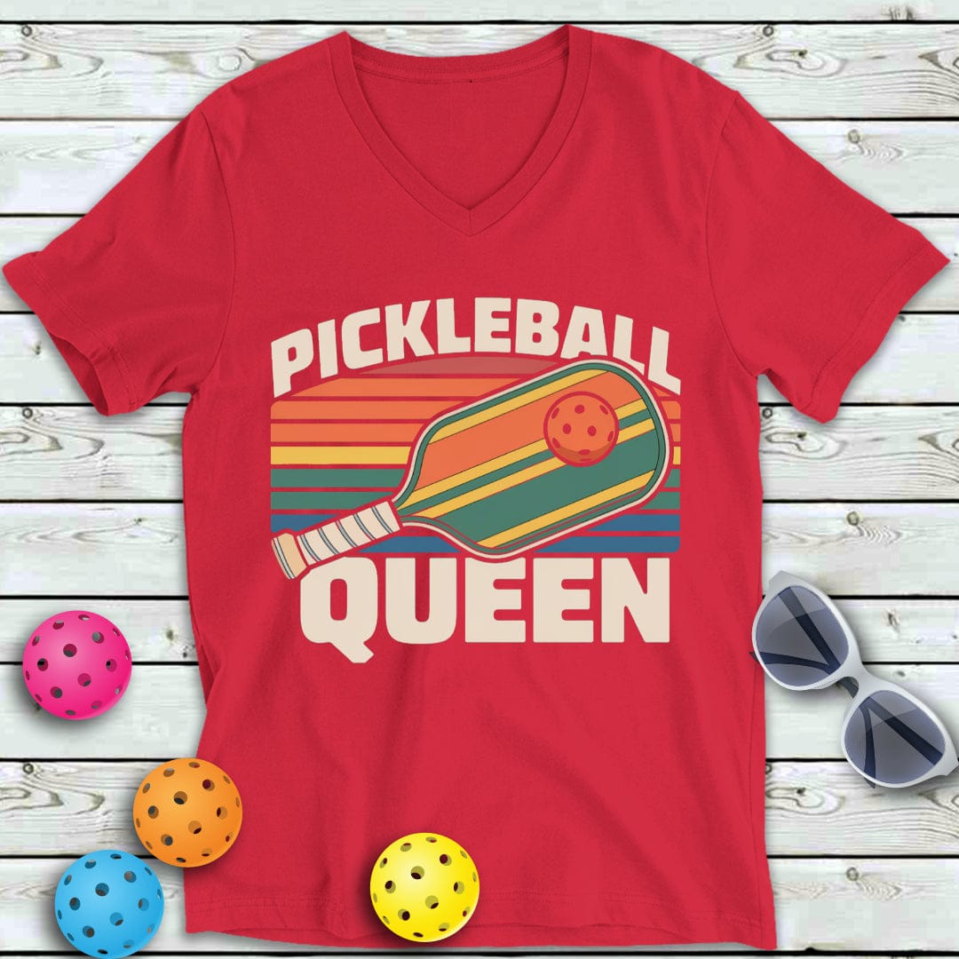 Pickleball Queen V-Neck Tee