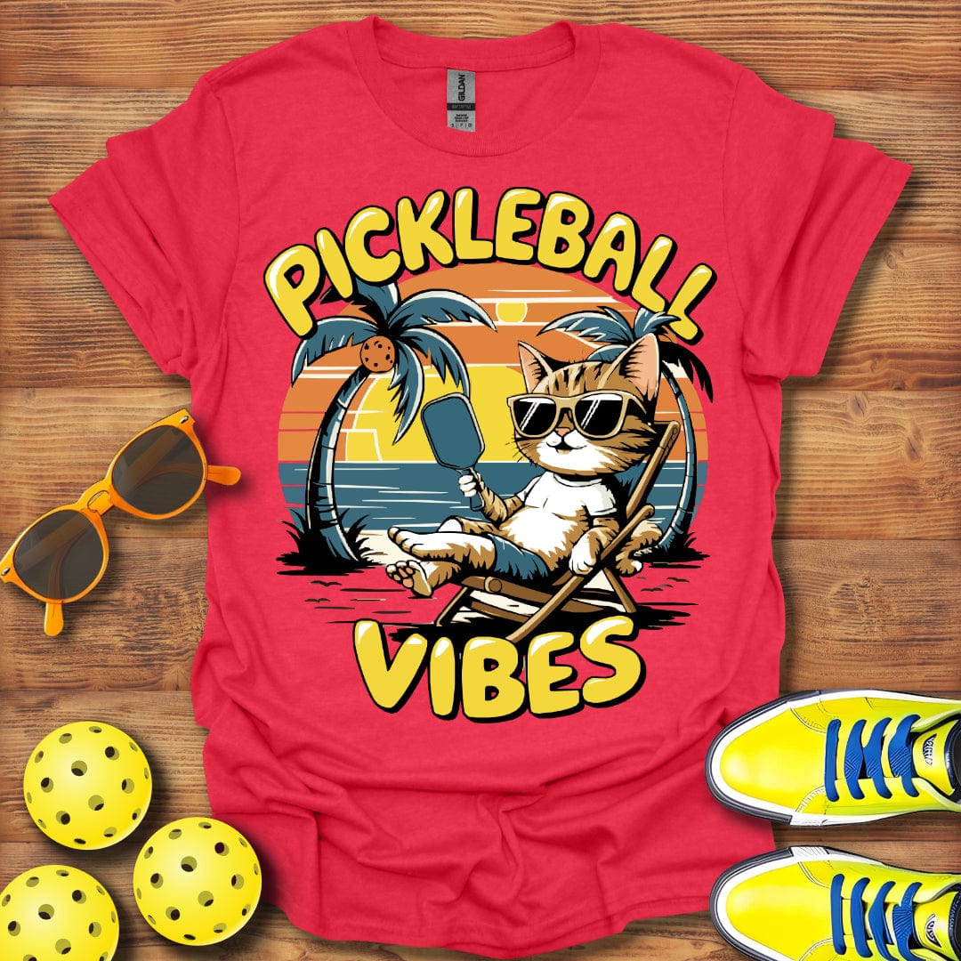 Pickleball Vibes Cat T-Shirt