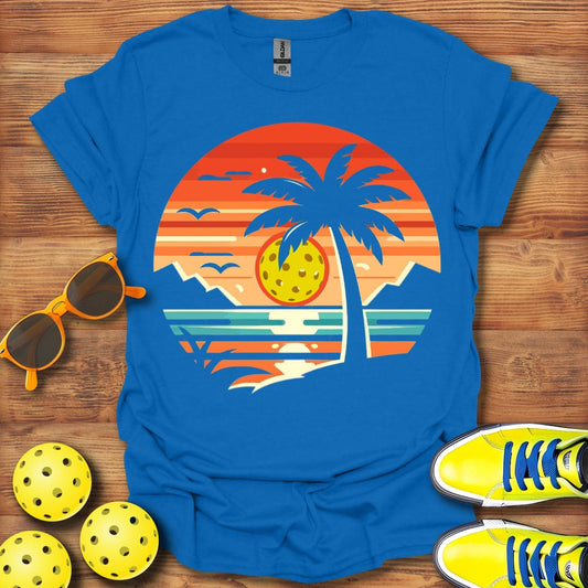 Pickleball Tropical Sunset T-Shirt