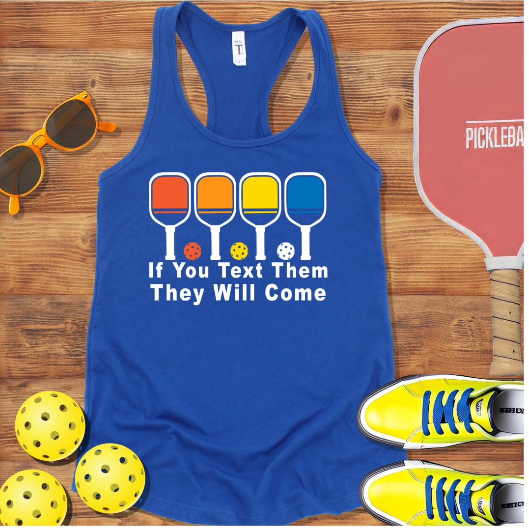 Text Them Pickleball Racerback Tank Top