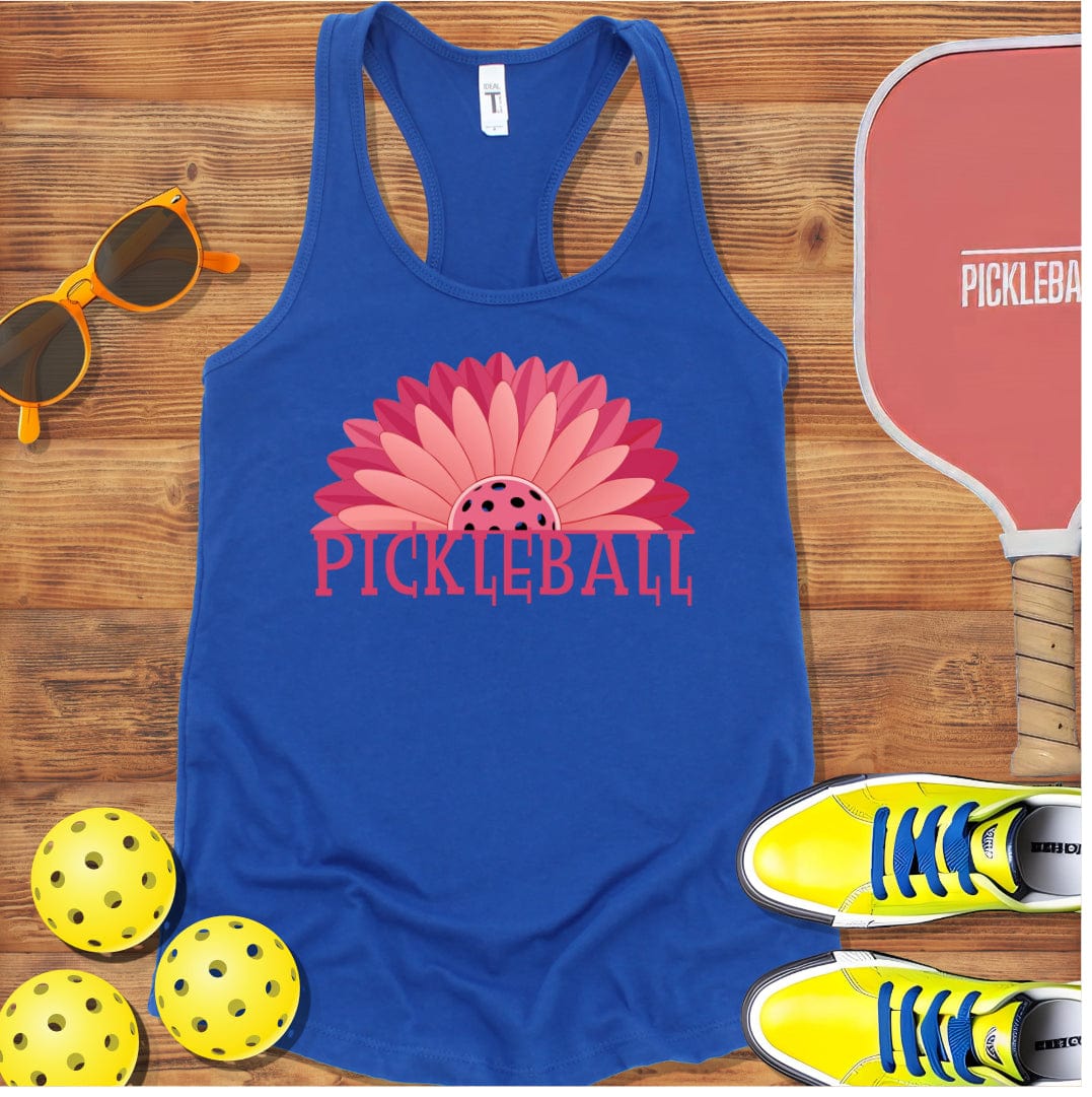 Gerbera Floral Pickleball  Racerback Tank Top