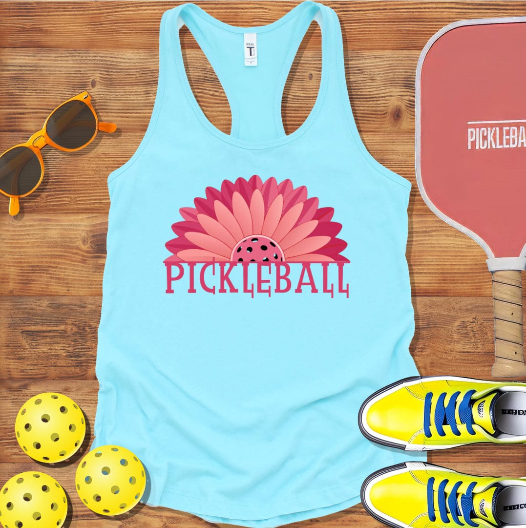 Gerbera Floral Pickleball  Racerback Tank Top