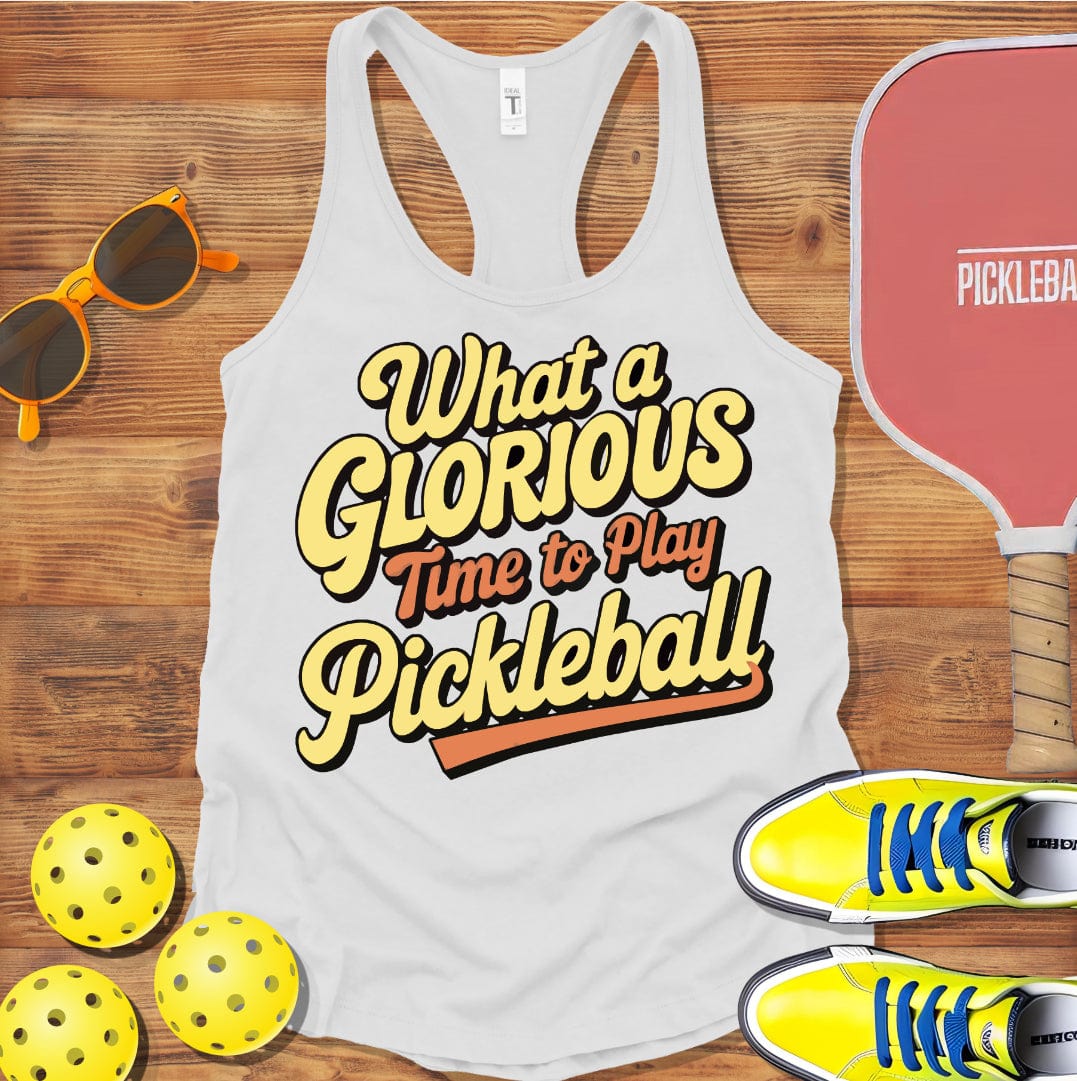 Pickleball Glorious Time Racerback Tank Top