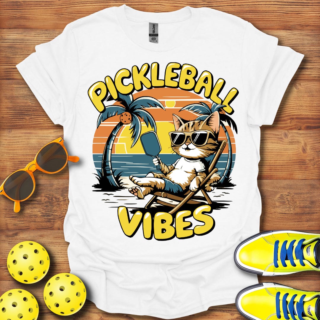 Pickleball Vibes Cat T-Shirt