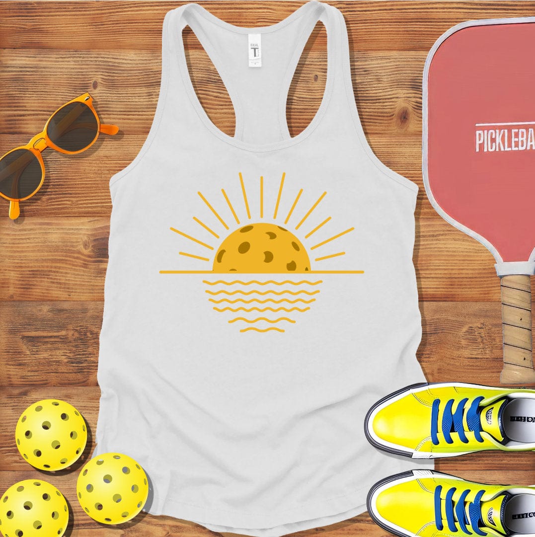 Pickleball Sunrise Racerback Tank for Women