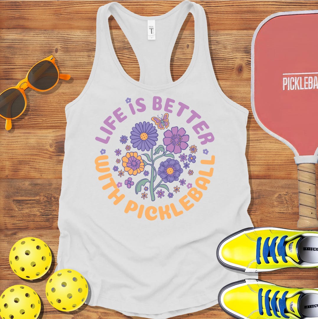 Life is Better Pickleball Racerback Tank Top