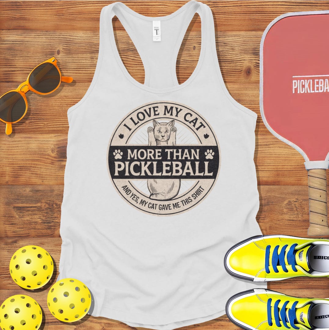 Love My Cat Pickleball Racerback Tank Top
